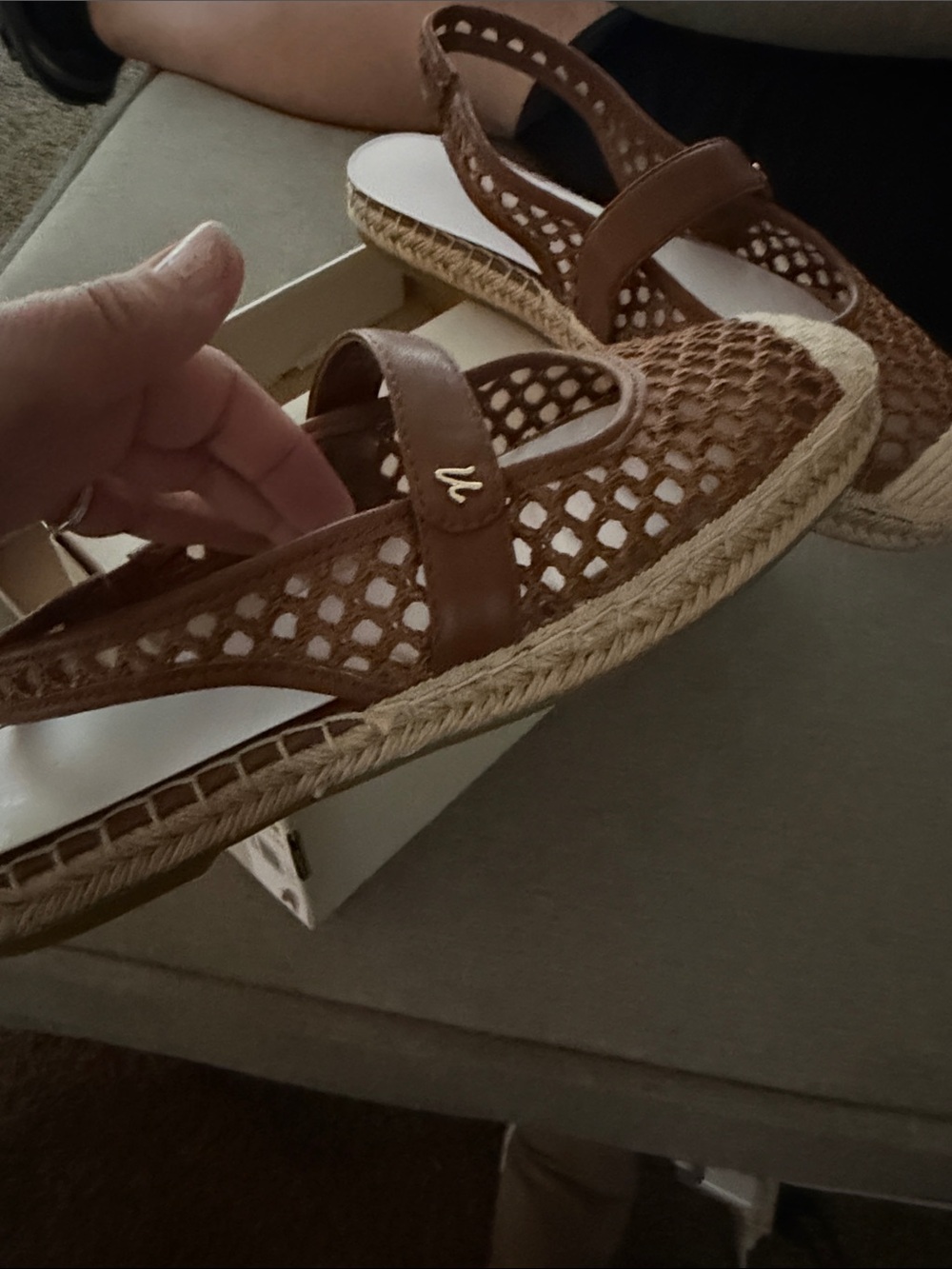 Naturalizer Brown Woven Espadrille Mary Jane Slingback - Picture 3 of 4
